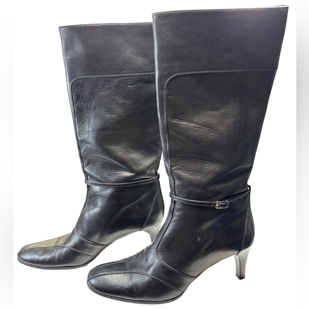 Bally Black Leather Heeled Boots